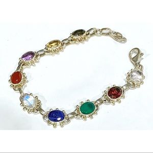 Nicky Butler Sterling multi gemstone bracelet